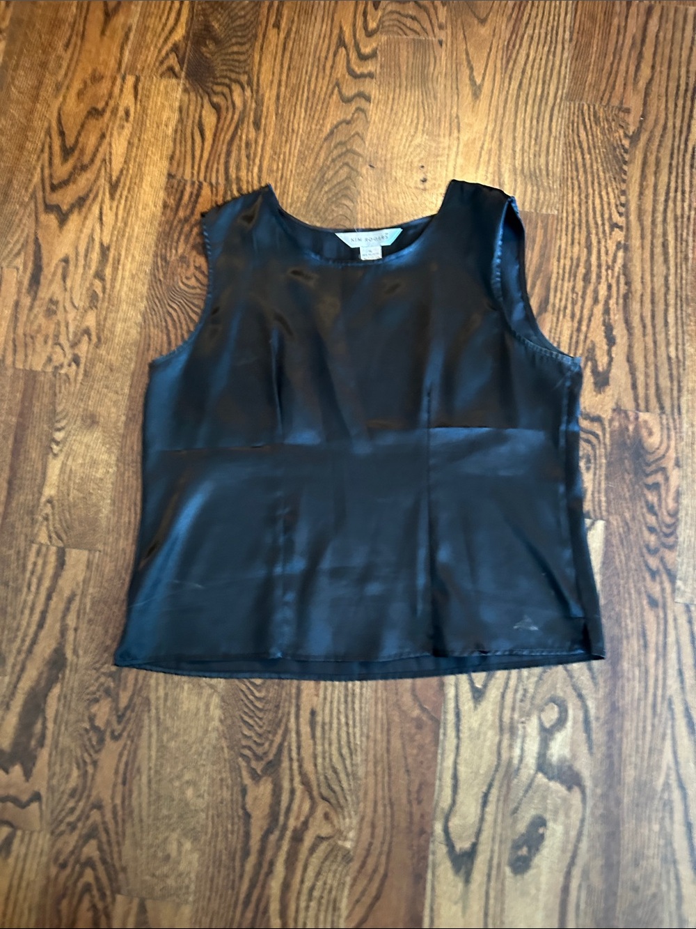 Kim Rogers Black Satin Sleeveless Camisole